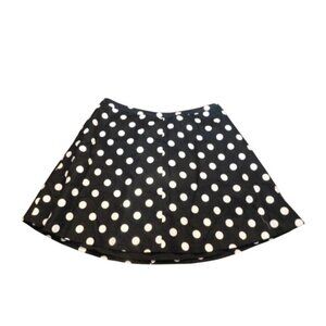 CeCE Size 22W Black White Polka Dot Lined Plus Size Skirt NWT $99